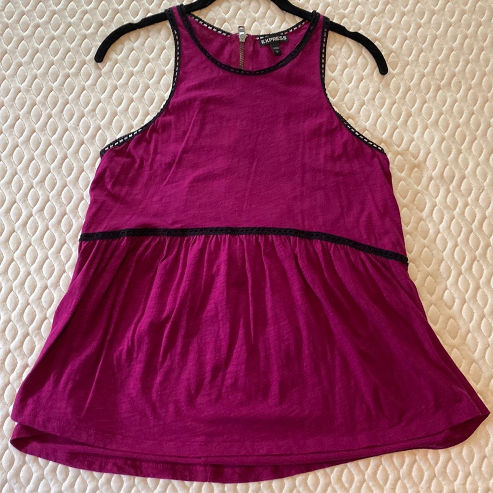 Y2K Express baby doll zipper blouse.